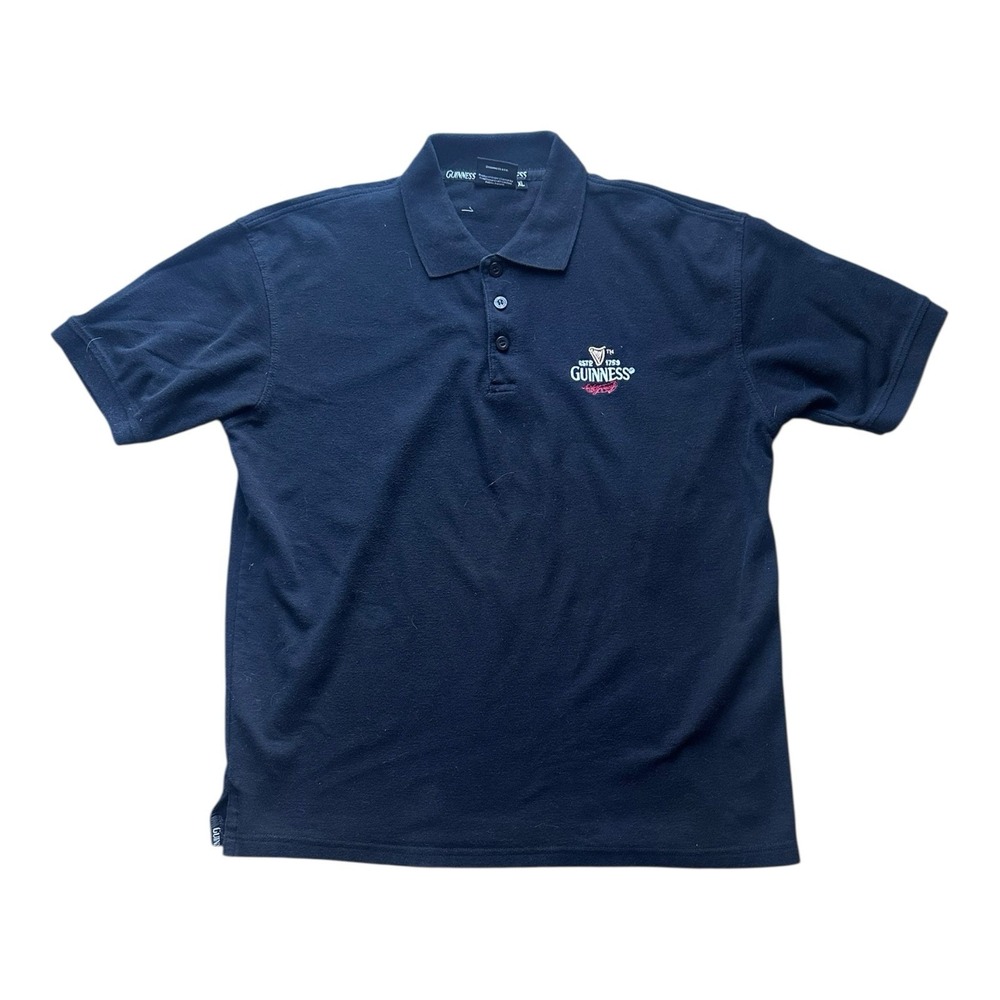 Guinness Polo Shirt Mens‎ XL Beer Officially Merchandise Black